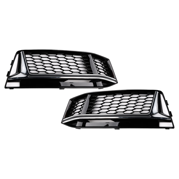 2016-2018 Audi S4 / A4 S-Line B9 2PCS Fog Light Cover Grille 8W0 807 681 K 8W0 807 682 K Generic