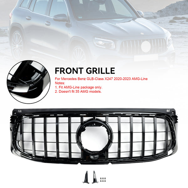 2020-2023 Mercedes Benz GLB X247 AMG-Line Gloss Black Front Bumper Grille Generic