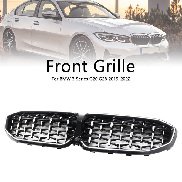 2019-2022 BMW 3 Series G20 Chorme Diamond Kidney Grille Grill 51138072085 Generic