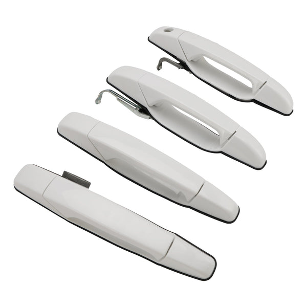 2010-2013 Cadillac Escalade Hybrid Platinum Sport Utility 4PCS Front & Rear Door Handle Set White 284053446 84053444 20954826 25890276 Generic