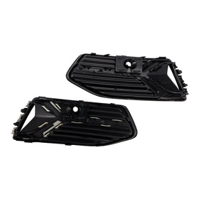 2PCS Front Bumper Fog Light Cover Grill Grille Fit Audi A6 C8 2019-2023