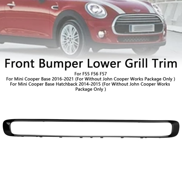 2014-2021 Mini Cooper Base F55 F56 F57 Front Bumper Lower Grill Trim 51117355238 Generic