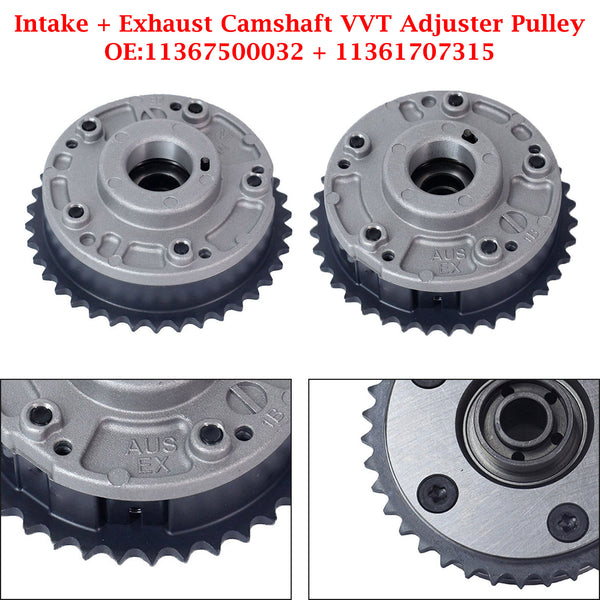 BMW E46 E81 E82 E87 E90 E91 Intake + Exhaust Camshaft VVT Adjuster Pulley 11361707315 11367500032 Generic