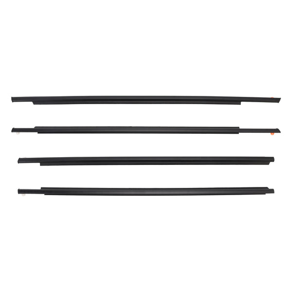 4PCS Door Glass Belt Outer Molding Weatherstrip For Toyota Prius 2004-2009