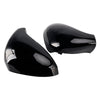 Side Mirror Covers Rearview Housing Bright Black for Peugeot 207 Hatchback