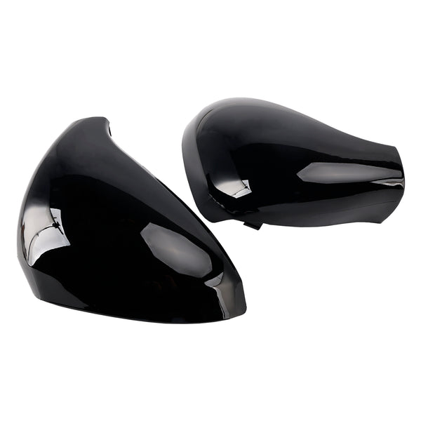 Side Mirror Covers Rearview Housing Bright Black for Peugeot 207 Hatchback
