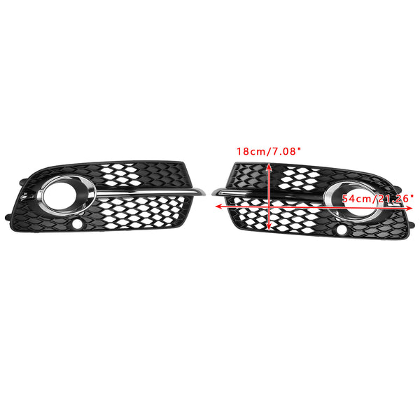 2013-2017 Audi Q5 S-Line SQ5 Black Chrome Front Bumper Fog Light Grille 8R0807682N 8R0807681S Generic