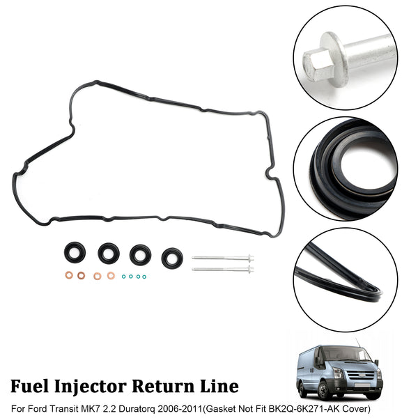 2006-2011 Ford Transit MK7 2.2 2.4 3.2 Duratorq Injector Seals Bolts Rocker Cover Gasket 1372490 Generic