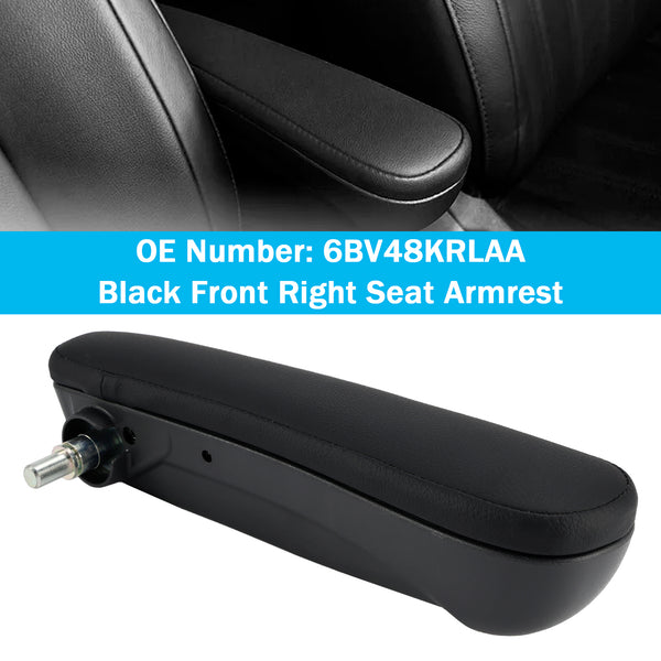 Black Front Right Seat Armrest 6BV48KRLAA For Fiat 500 Abarth 2016-2019