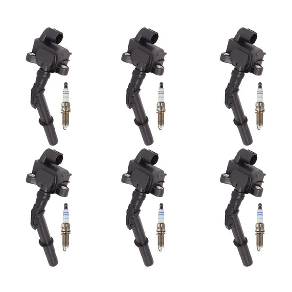 2013-2014 Mercedes-Benz C300 E400 V6 3.5L 6x Ignition Coil +Spark Plug UF741 A2769063700 Generic