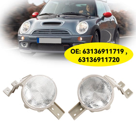 2004.07-2007.11 MINI Convertible (R52) Pair of Front Indicator Light Lamp Flasher Clear Lens 63136911720 63136917846 Generic