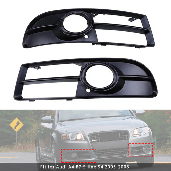 2005-2008 Audi A4 B7 S-line S4 Car Front Side Lower Bumper Grille Fog Light Grille 8E0807681F 8E0807682F Generic
