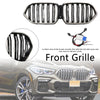 2020-2022 BMW X6 G06 M50i Gloss Black Front Bumper Grille W/Camera Hole Generic