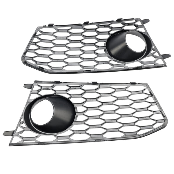 2014-2018 Audi RS7 Pair Front Bumper Fog Light Lamp Frame Grille Covers Generic