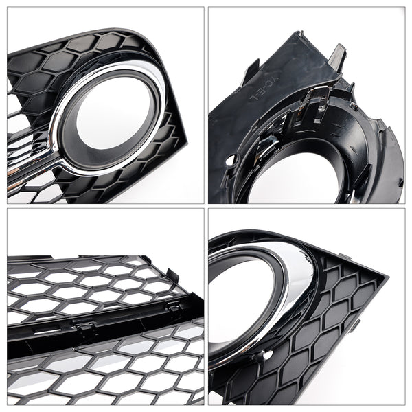 2011-2014 Audi TT MK2 S-LINE TTS Chrome Front Bumper Fog Light Grille 8J0807681KT94 8J0807682KT94 Generic