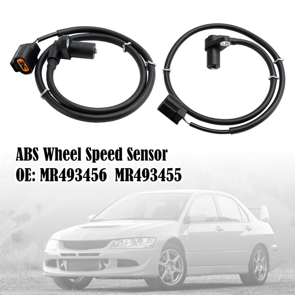 2003-2006 Mitsubishi Lancer Evo 2.0 16V 2Pcs Rear Left & Right ABS Wheel Speed Sensor MR493456 MR493455 Generic