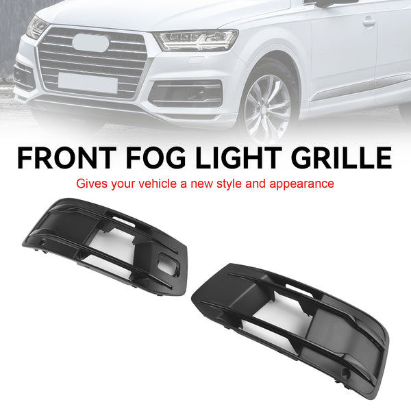 2016-2019 Audi Q7 Front Bumper Cover Fog Light Bezel Insert Grill Grille Generic