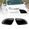 2pcs Gloss Black Door Wing Mirror Cover Caps Casing For VW Golf MK6 2009-2013