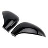 Side Mirror Covers Rearview Housing Bright Black for Peugeot 207 Hatchback