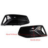 2PCS Front Bumper Fog Light Cover Grill Grille Fit Audi A6 C8 2019-2023