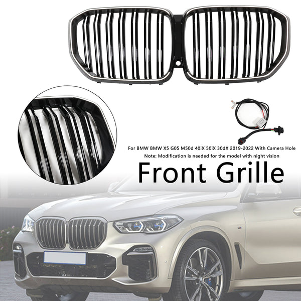 2019-2022 BMW X5 G05 M-Performance Double Slat Black Front Kidney Grille 51137454887 Generic