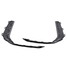 2PCS Front Fog Light Lamp Trim Fit Audi A6 C8 S-Line S6 2019-2023 Gray