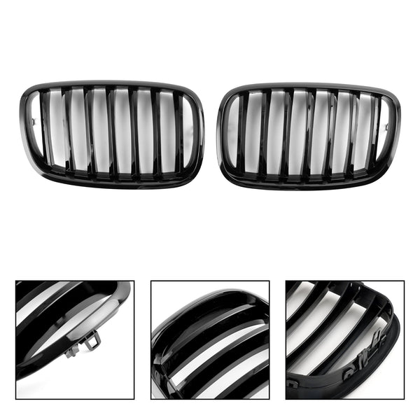 2007-2014 BMW X6 E71 Front Bumper Kidney Grille Grill Gloss Black 51137157687 51137305589 Generic