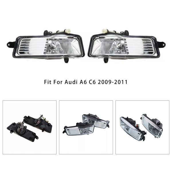 2009-2011 Audi A6 S6 Quattro Pair Front Bumper Driving Fog Light Lamps 4F0941699A 4F0941700A Generic