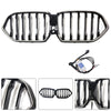 2023-2025 BMW X6 G06 M60i Black Front Bumper Grille Grill W/Camera Hole Generic