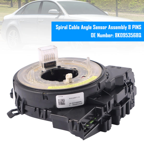 8K0953568Q Spiral Cable Angle Sensor Assembly 8 PINS For Audi A4 A5 09-16