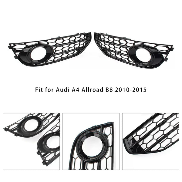 2010-2015 Audi A4 Allroad B8 Front Bumper Honeycomb Fog Light Grille 8K0807681H 8K0807682H Generic