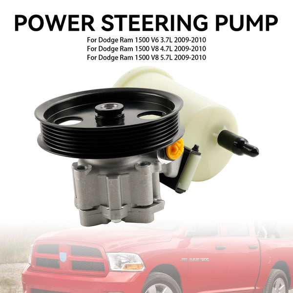 2009-2010 Dodge RAM 1500 V6 V8 Power Steering Pump w/ Pulley & Reservoir 55398903AD 55398903AE Generic