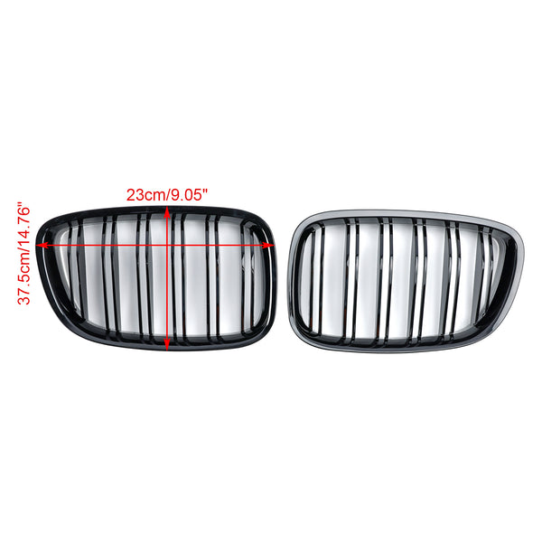 2009.1-2017.2 Gloss Black Front Kidney Grille Grill 51137200169 51137200170 Generic