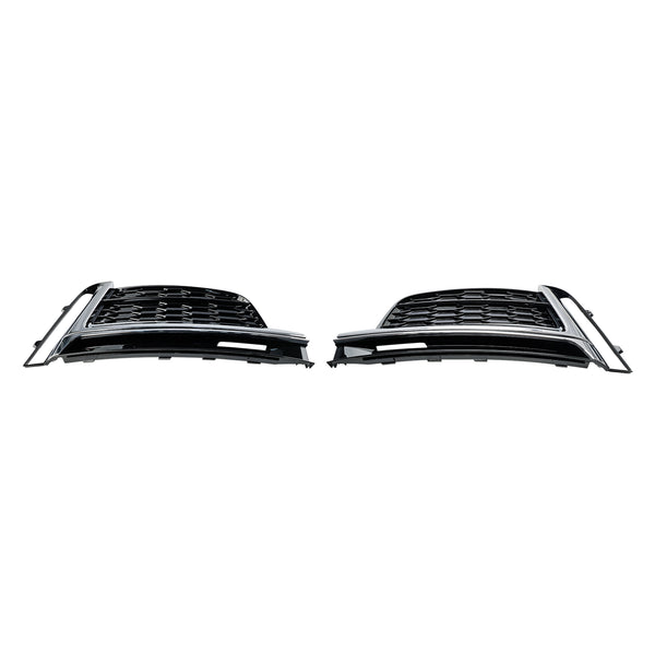 2018-2019 Audi S5 A5 S-Line 2Pcs Front Bumper Fog Light Grille Cover Trim 8W6807682FRU6 8W6807681FRU6 Generic