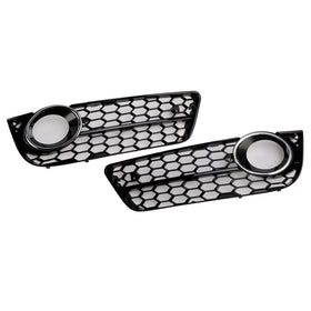 2007-2011 Audi A5 Standard Style 2PCS Honeycomb Front Fog Lamp Cover Grille 1522024 Generic