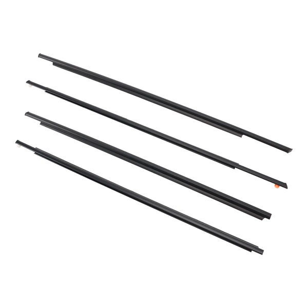4PCS Door Glass Belt Outer Molding Weatherstrip For Toyota Prius 2004-2009