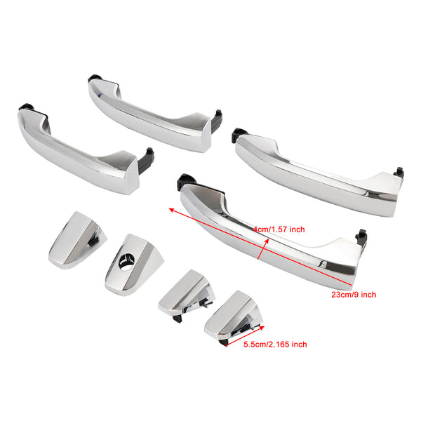 2019 Chevrolet Silverado 1500 LD (submodel: Custom, LT, WT) 4pcs Exterior Door Handle Chrome 14575050 Generic