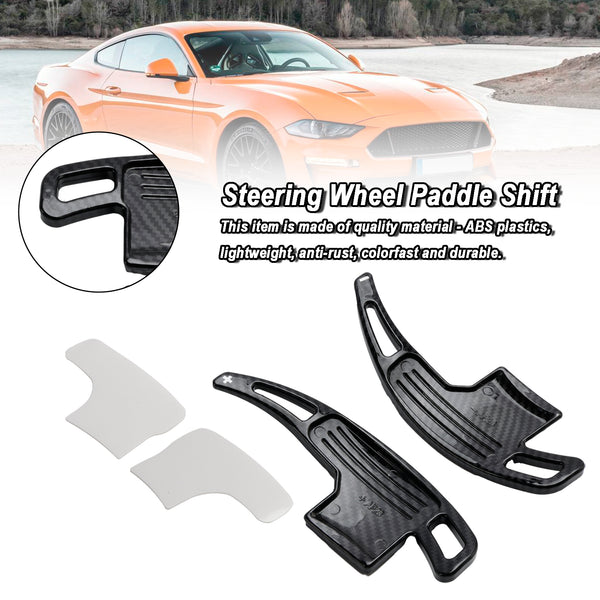 2015-2023 Ford Mustang Carbon Style Paddle Shifter Trim Accessories Black Generic