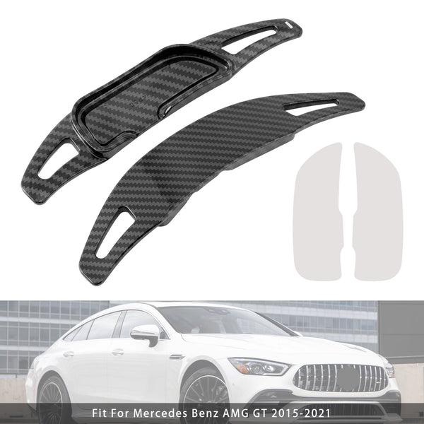 Carbon Look Steering Wheel Paddle Shifter Extension For Mercedes Benz AMG