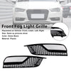 Gloss Black Front Fog Light Grill Covers Fit Audi A3 8V Sedan 2013-2016