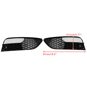 2012-2016 Audi A3 S3 Standard Version 2PCS Front Bumper Fog Light Cover Grille 8V3807681 8V3807682 Generic