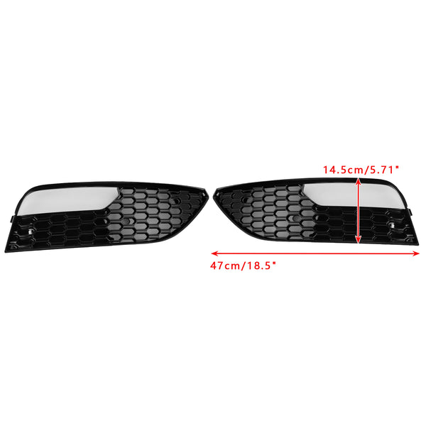2012-2016 Audi A3 S3 Standard Version 2PCS Front Bumper Fog Light Cover Grille 8V3807681 8V3807682 Generic