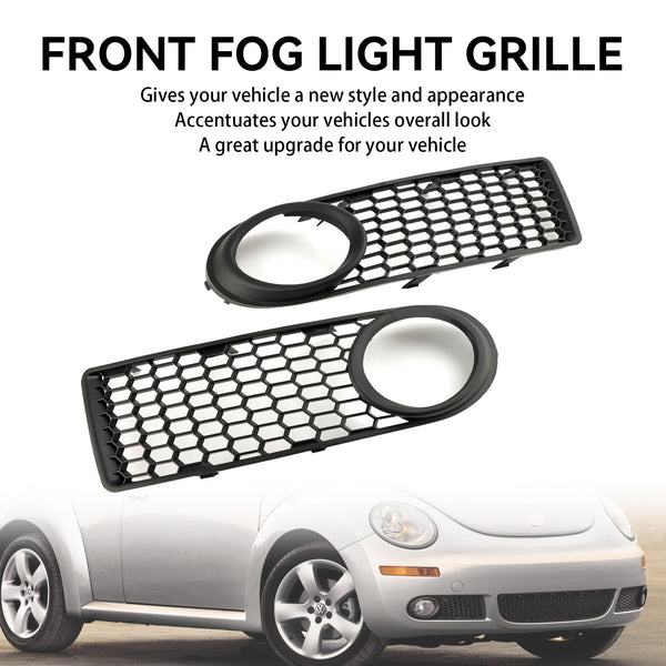 2006-2010 VW Volkswagen Beetle & Beetle Convertible Front Bumper Fog Light Grille 1C0807683J 1C0807684B Generic