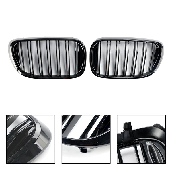 2015.07-2019.01 BMW 7 Series G11 Long-Wheel Base Pre-Facelift Black 2 Slat Front Kidney Grill Grille Generic