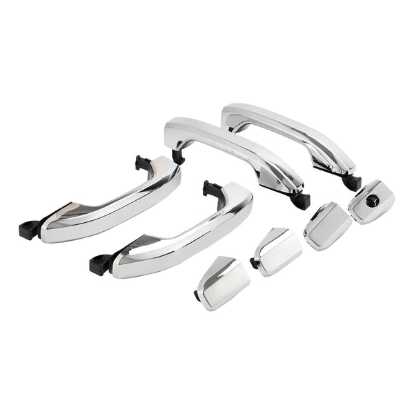 2014-2018 Chevrolet Silverado 1500 (submodel: High Country, LT, LTZ, WT) 4pcs Exterior Door Handle Chrome 14575050 Generic