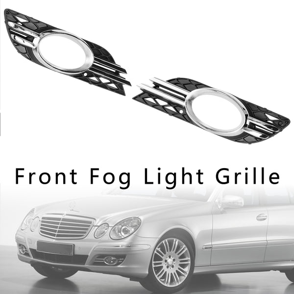 2008-2009 Mercedes-Benz E-Class W211 E300 Front Fog Light Grill Chrome Trim Cover Set 2118850822 Generic