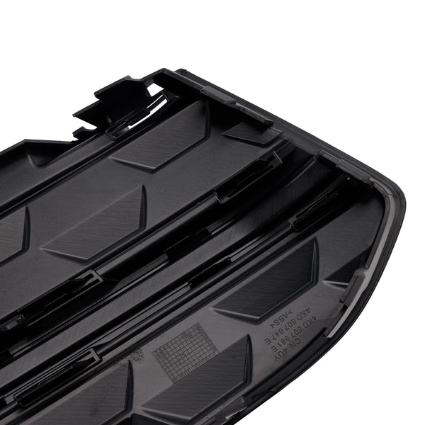 2PCS Front Bumper Fog Light Grille Trim Fit Audi A6L C8PA 2023+ Black