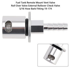 Fuel Tank Vent External Rollover Check Valve 5/16 Hose Barb Fitting 19-174