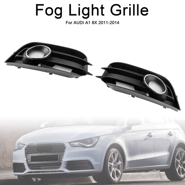 2011-2014 AUDI A1 8X 2PCS Fog Light Grille Front Bumper Grill Cover 8X0807681A 8X0807682A Generic