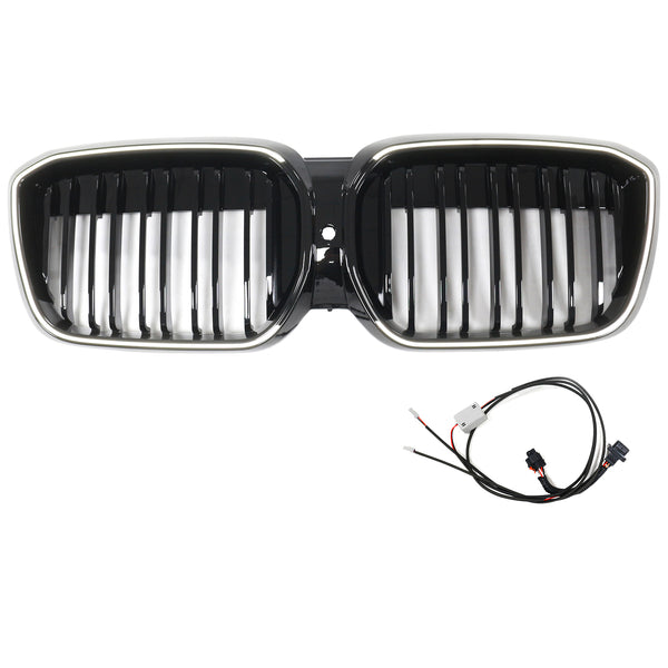 2022-2024 BMW IX3 G08 LCI Double Slat Gloss Black Front Kidney Grill Grille Generic